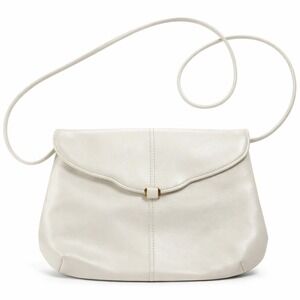 Vintage Crossbody Bag Cream Pearlized Vegan Gold Hardware Retro